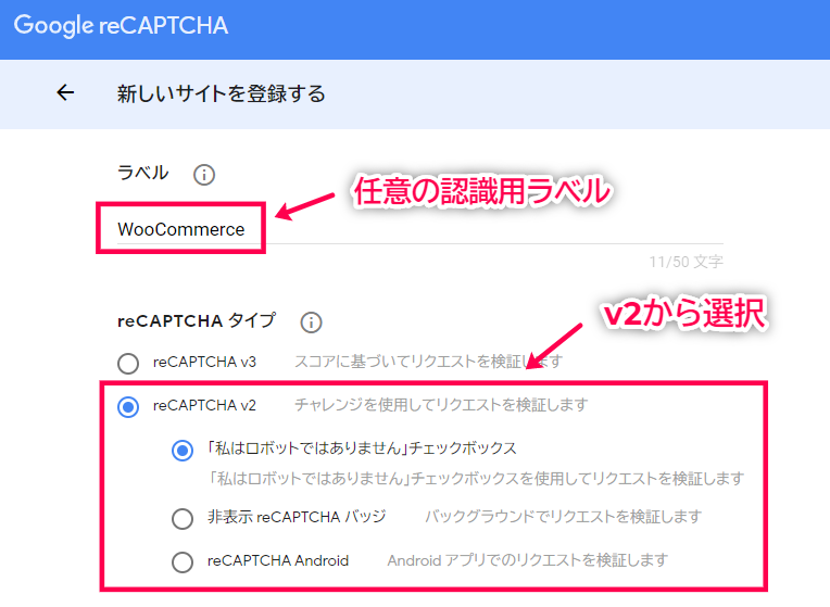 Google reCAPTURE 設定