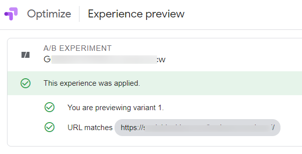 Google Optimize プレビュー