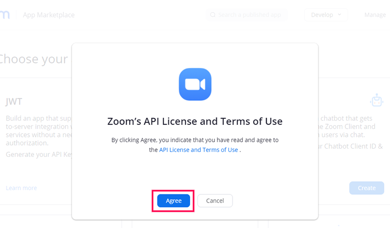 ZOOM APIキーの取得